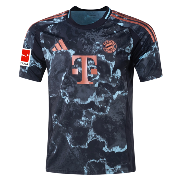 adidas Bayern Munich Serge Gnabry Away Jersey w/ Bundesliga Patch 24/25 (Black/Copper/Blue)