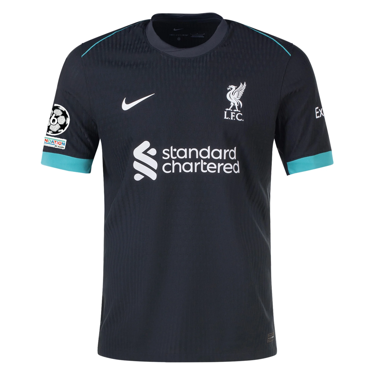 Nike Liverpool Authentic Ibrahima Konaté Away Jersey w/ Champions League 24/25 (Night Forest/Washed Teal)