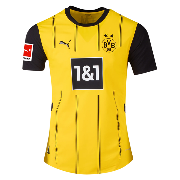 Puma Borussia Dortmund Authentic Julian Brandt Home Jersey w/ Bundesliga Patch 24/25 (Faster Yellow/Puma Black)