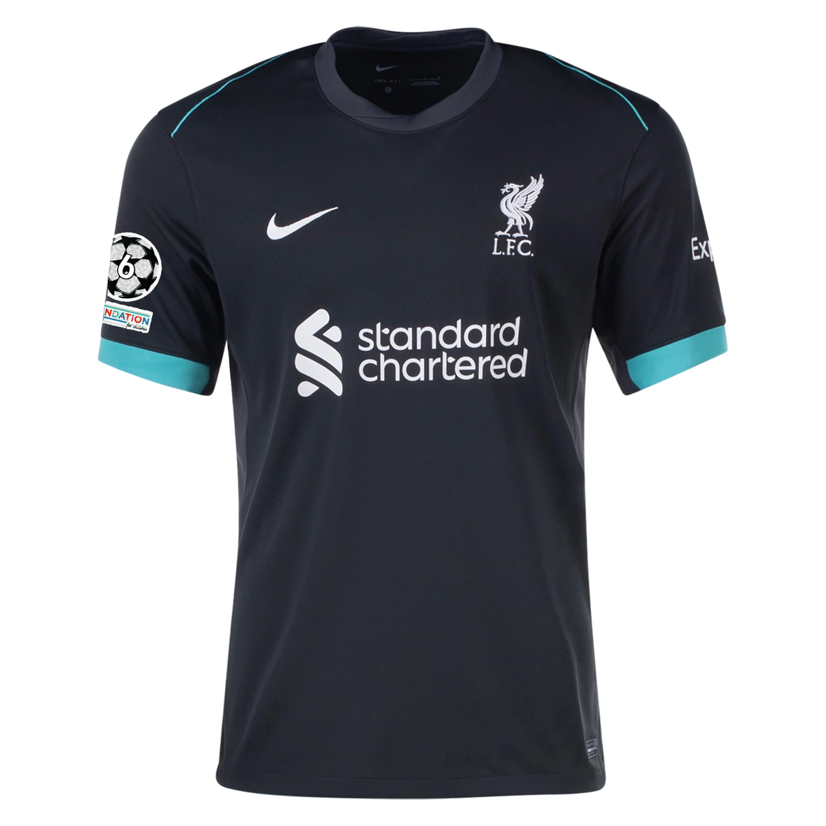 Nike Liverpool Wataru Endō Away Jersey w/ Champions League Patches 24/25 (Night Forest/Washed Teal)