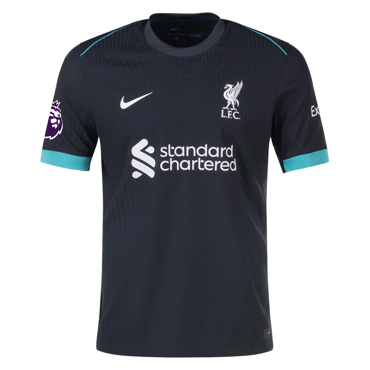 Nike Liverpool Authentic Virgil Van Dijk Away Jersey w/ EPL Patch 24/25 (Night Forest/Washed Teal)