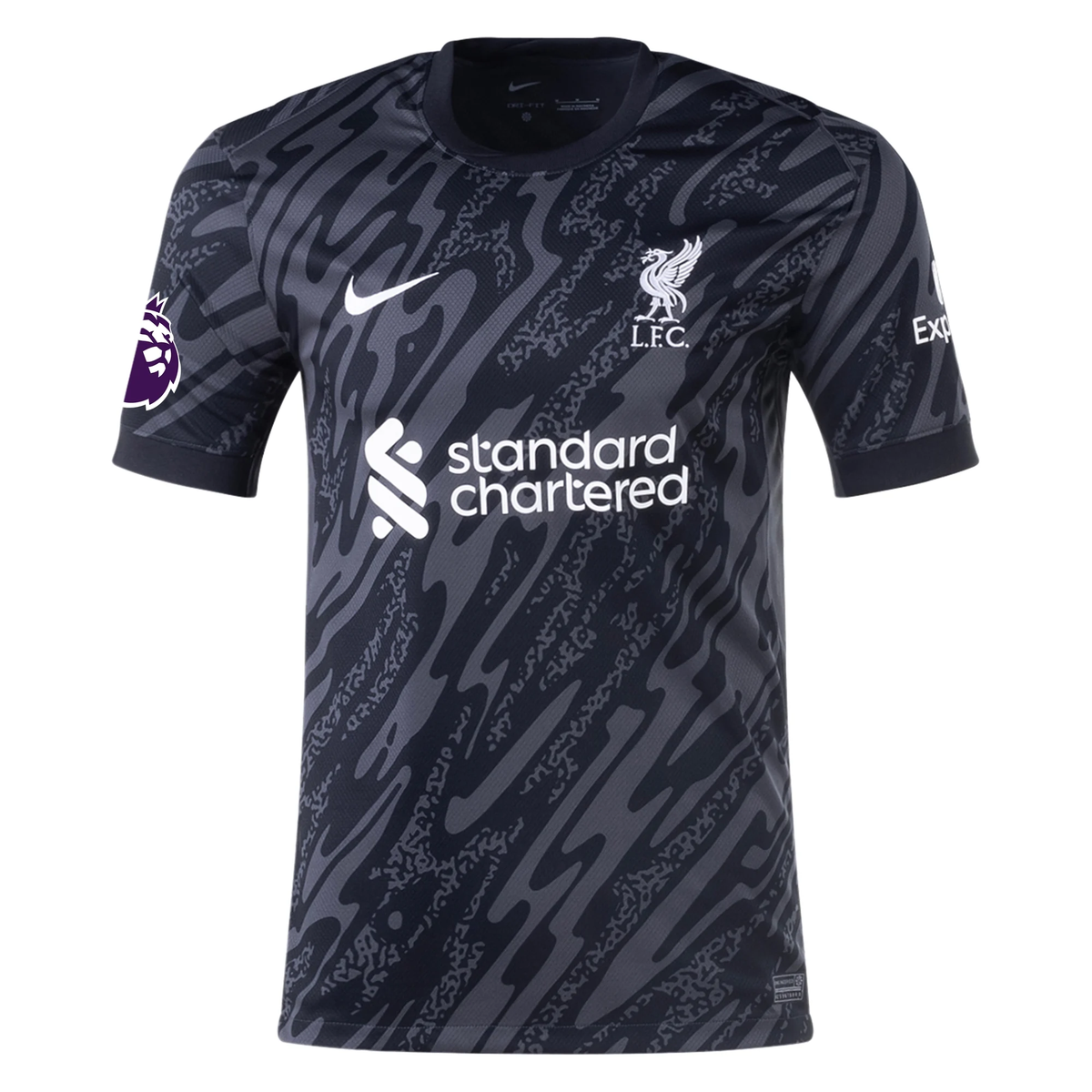 Nike Liverpool Allison Becker Goalkeeper Jersey w/ EPL Patch 24/25 (Anthracite/Black)