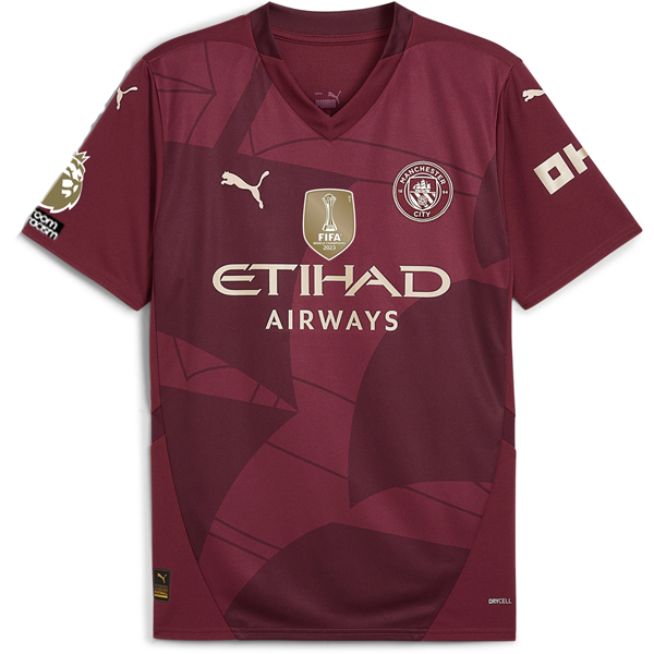 Puma Manchester City Kevin De Bruyne Third Jersey w/ EPL + No Room For Racism + Club World Cup Patches24/25 (Dark Jasper)