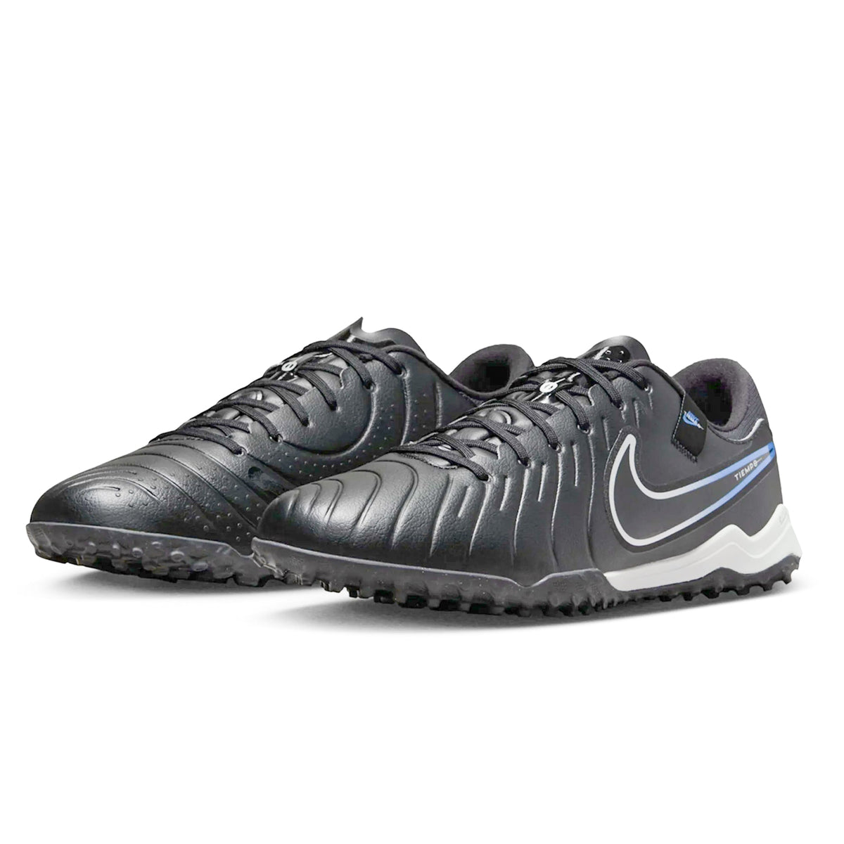 Nike Legend 10 Academy Turf Soccer Shoes (Black/Chrome-Hyper Royal)