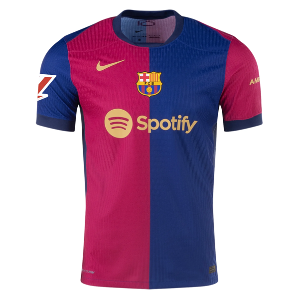 Nike Barcelona Authentic Lamine Yamal Home Jersey w/ La Liga Patch 24/25 (Royal/Nobel Red/Club Gold)