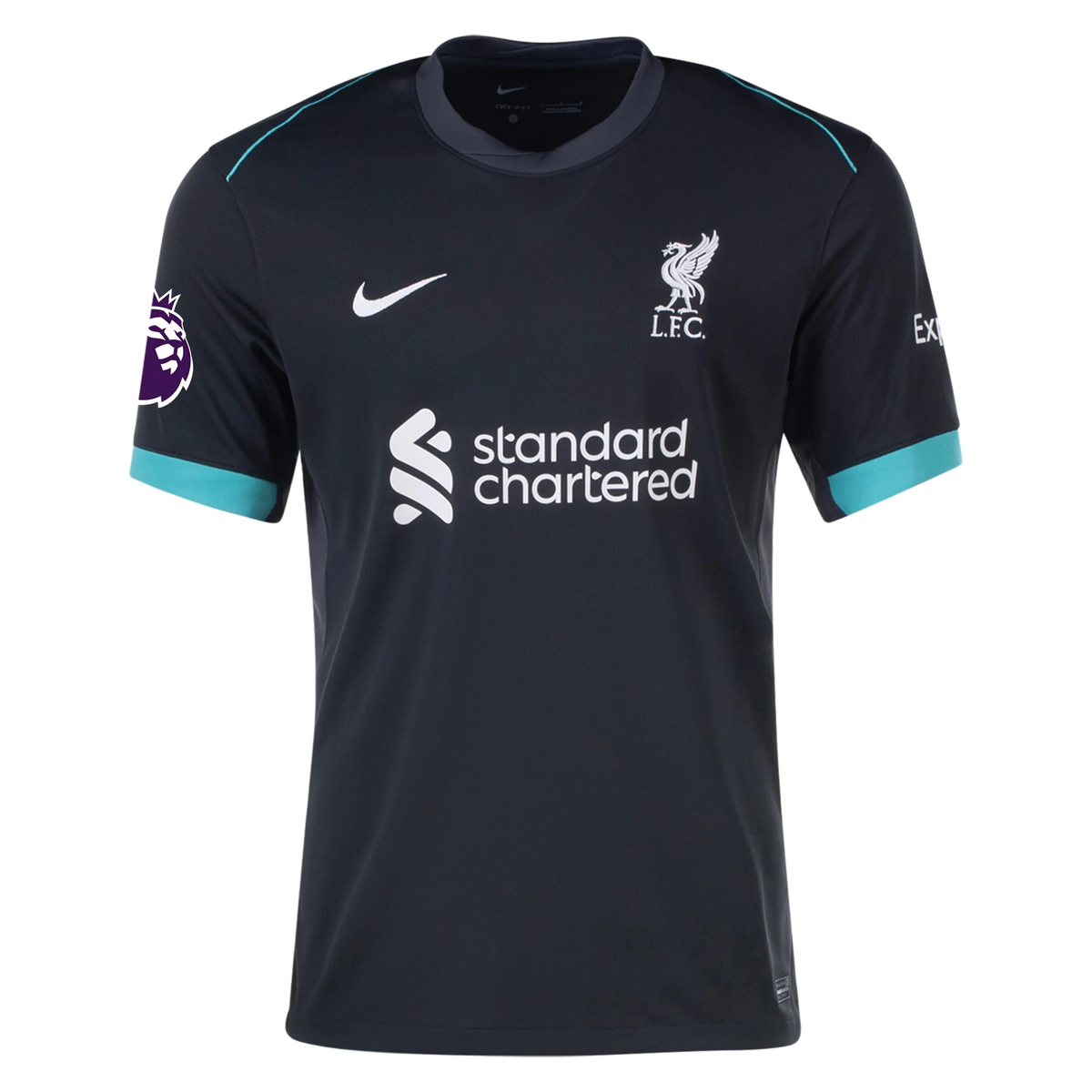 Nike Liverpool Mohamed Salah Away Jersey w/ EPL Patch 24/25 (Night Forest/Washed Teal)