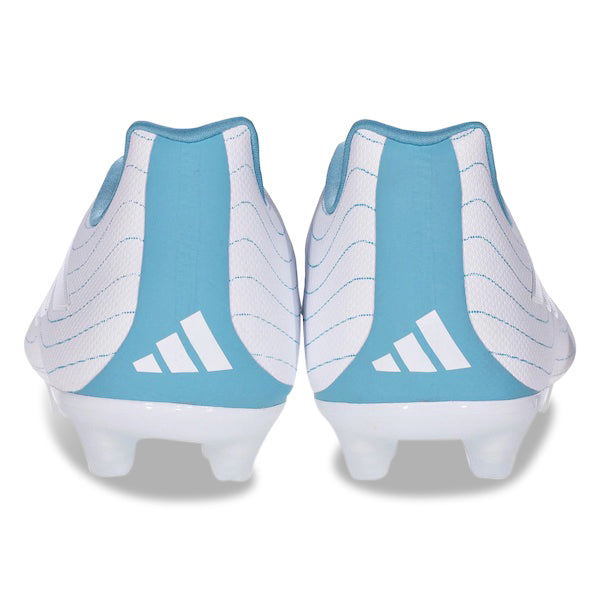 Adidas Copa Pure.3 Firm Ground Soccer Cleats (White/Grey Two/Preloved Blue)