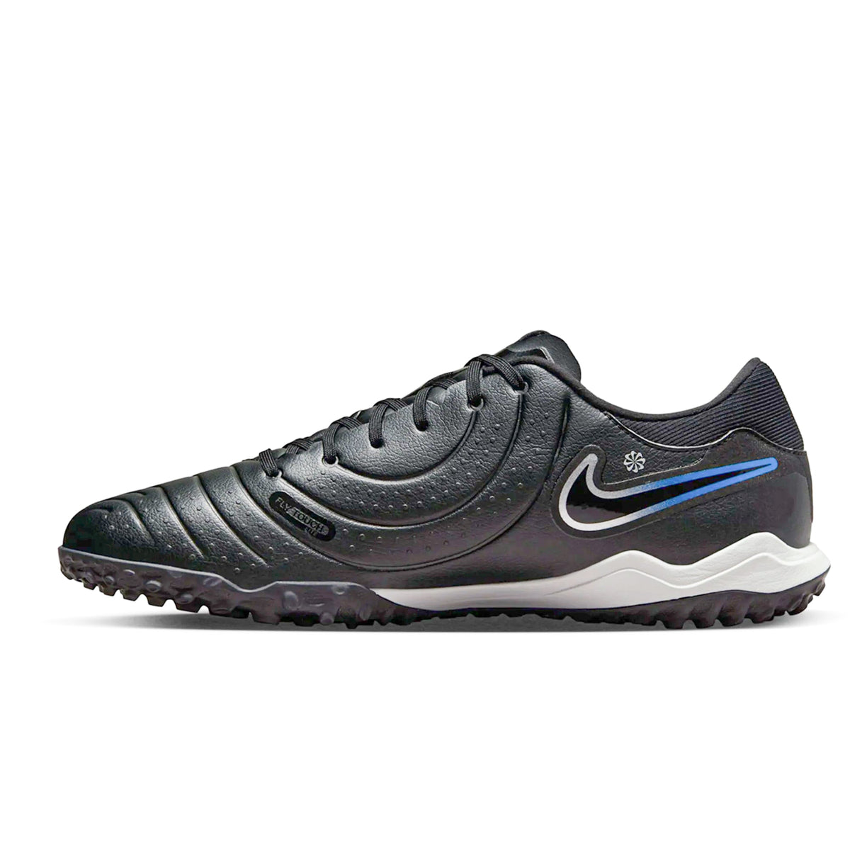 Nike Legend 10 Academy Turf Soccer Shoes (Black/Chrome-Hyper Royal)