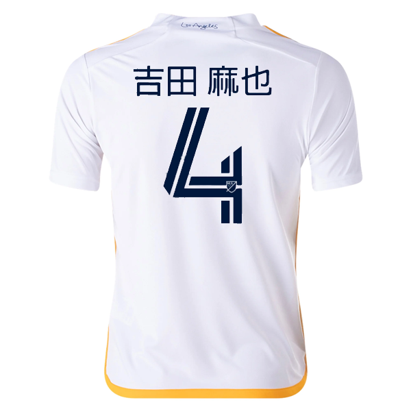 adidas Youth LA Galaxy Maya Yoshida Home Jersey 24/25 (White/Yellow/Navy)