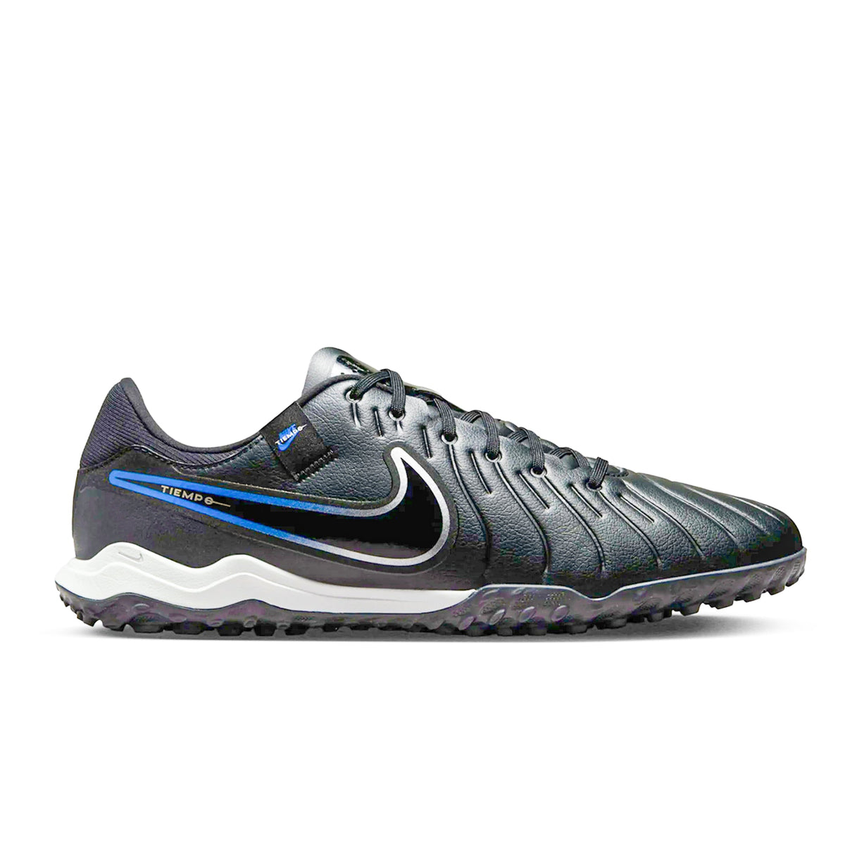 Nike Legend 10 Academy Turf Soccer Shoes (Black/Chrome-Hyper Royal)