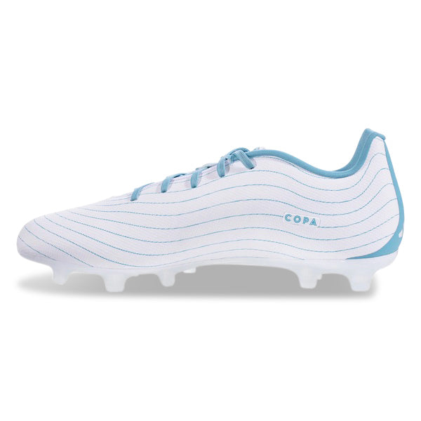 Adidas Copa Pure.3 Firm Ground Soccer Cleats (White/Grey Two/Preloved Blue)