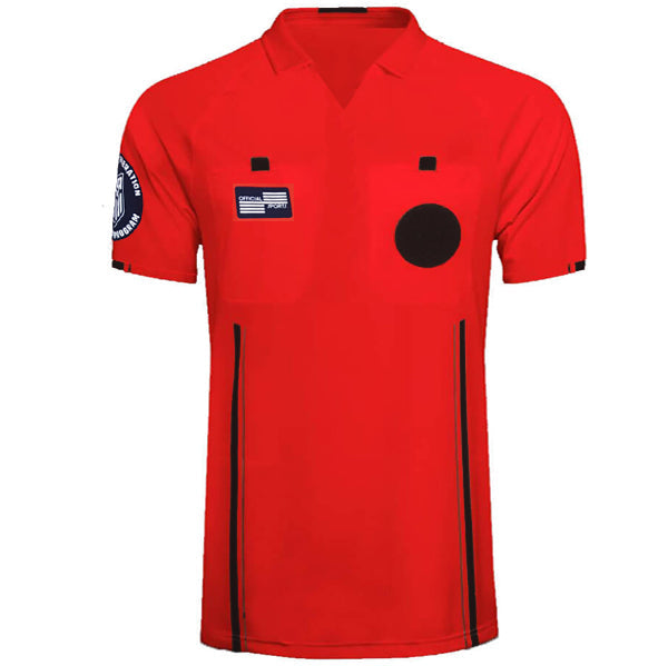 Official Sports Men&#39;s Referee Jersey 9174 USSF Economy SS (Red) | Soccer Wearhouse