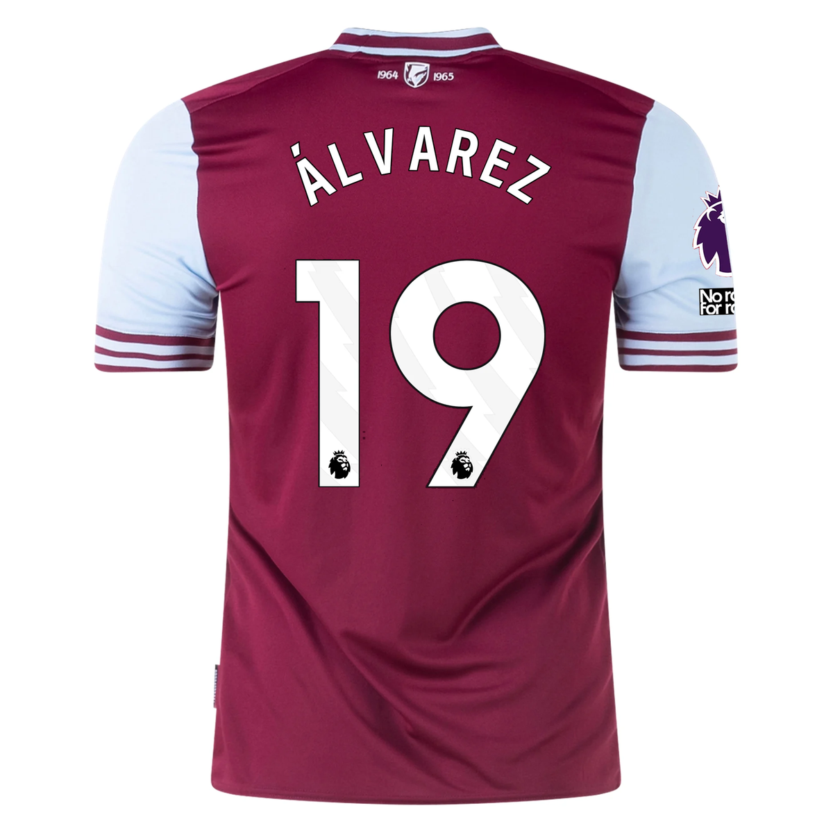 Umbro West Ham Edson Alvarez Home Jersey w/ EPL + No Room For Racism Patches 24/25 (Maroon/Sky Blue)