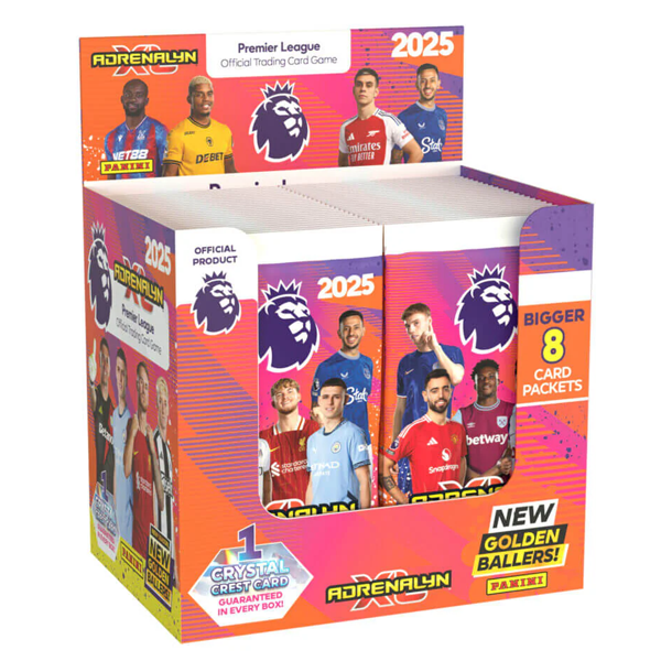 Panini Premier League 2025 Adrenalyn XL Plus Trading Card Box (50 Packs)