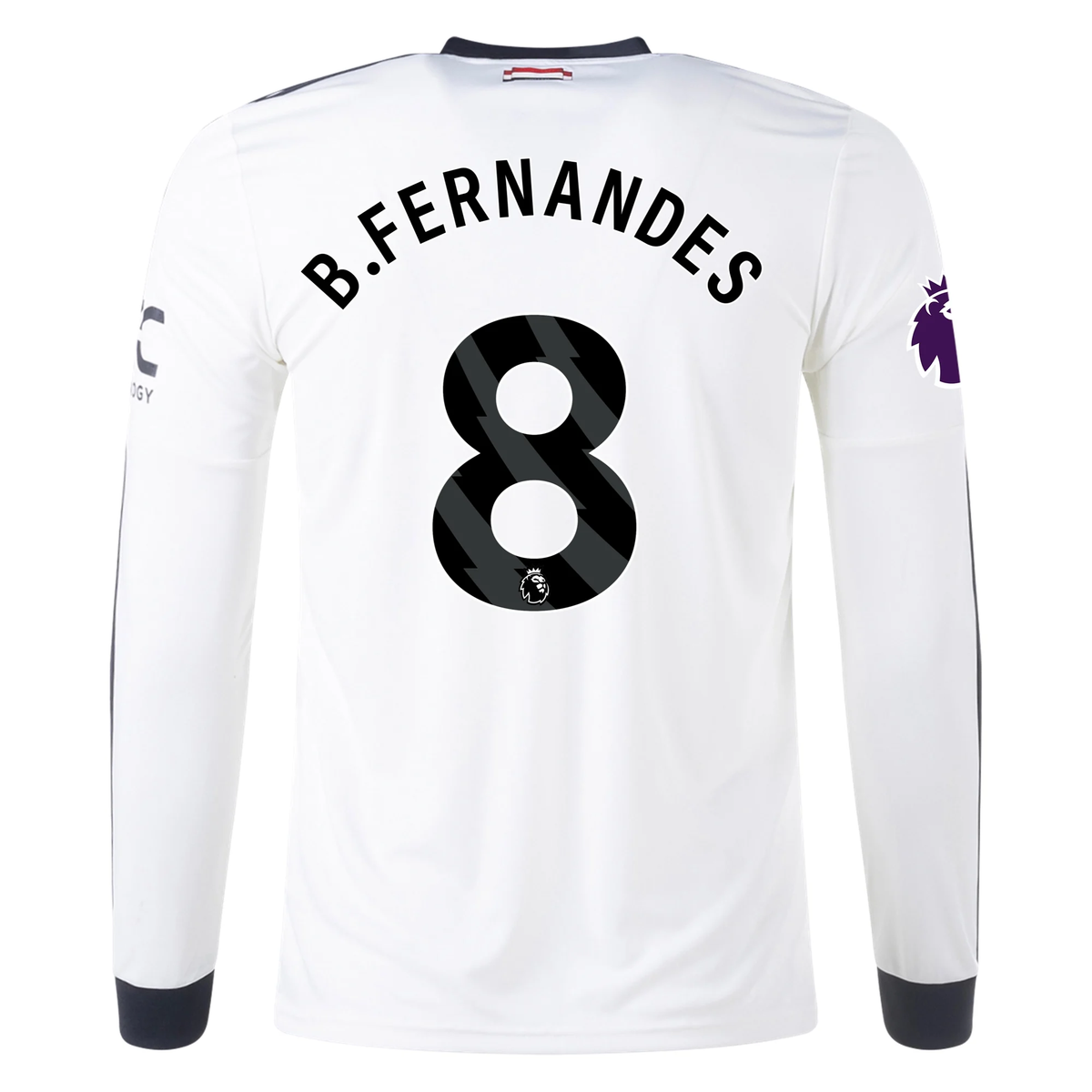 adidas Manchester United Bruno Fernandes Third Long Sleeve Jersey w/ EPL Patch 24/25 (Off White)