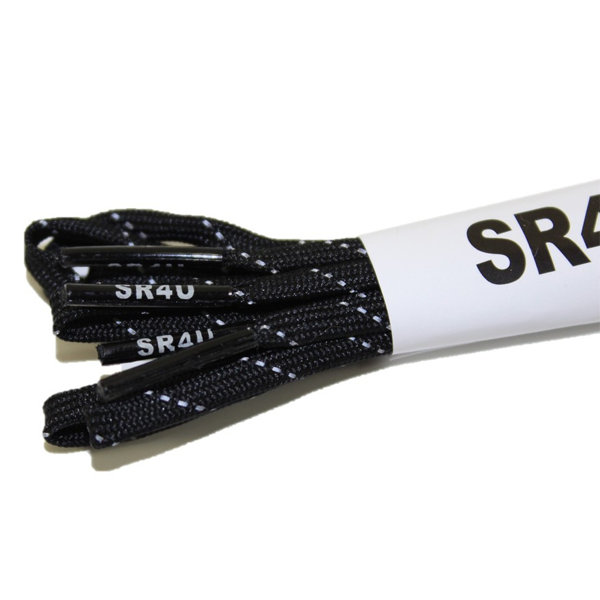 SR4U Reflective Black Laces | Soccer Wearhouse