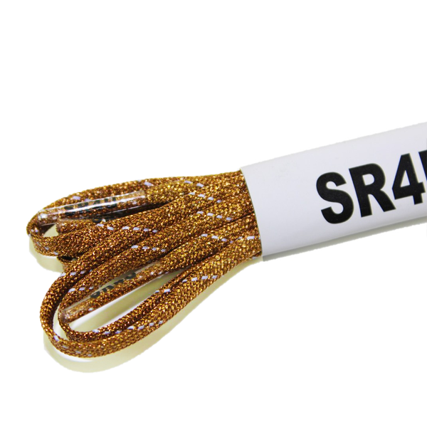 SR4U Metallic Gold Reflective Laces | Soccer Wearhouse