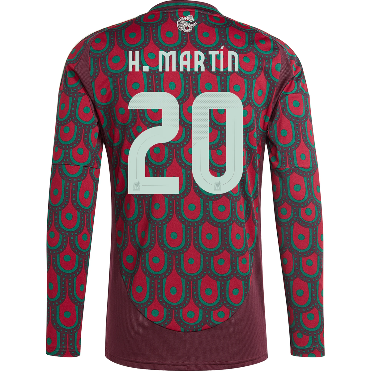 adidas Mens Mexico Henry Martín Home Long Sleeve Jersey 24/25 (Multicolor)