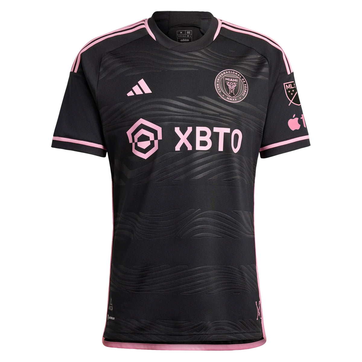 adidas Inter Miami Jordi Alba Authentic Player Version Away Jersey 23/24 w/ MLS Patches (Black/Pink)