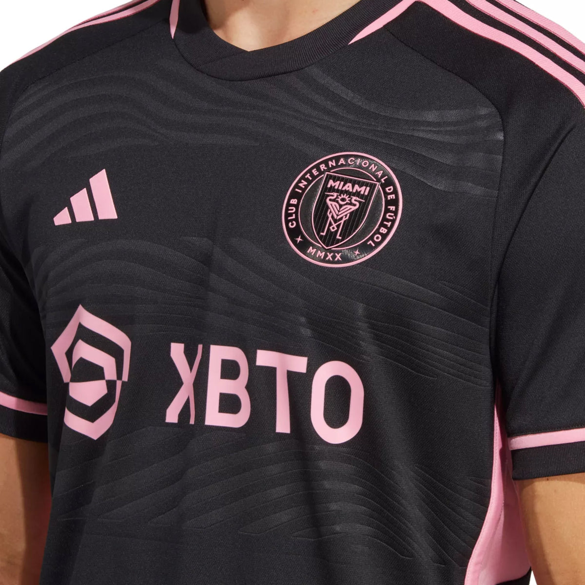 adidas Inter Miami Gregore Authentic Player Version Away Jersey 23/24 w/ MLS Patches (Black/Pink)