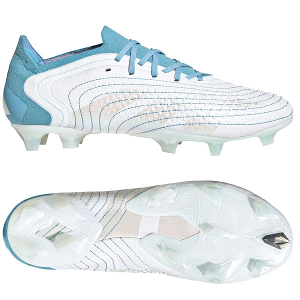 adidas Predator Accuracy.1 L Firm Ground Soccer Cleats (White/Grey Two/Preloved Blue)