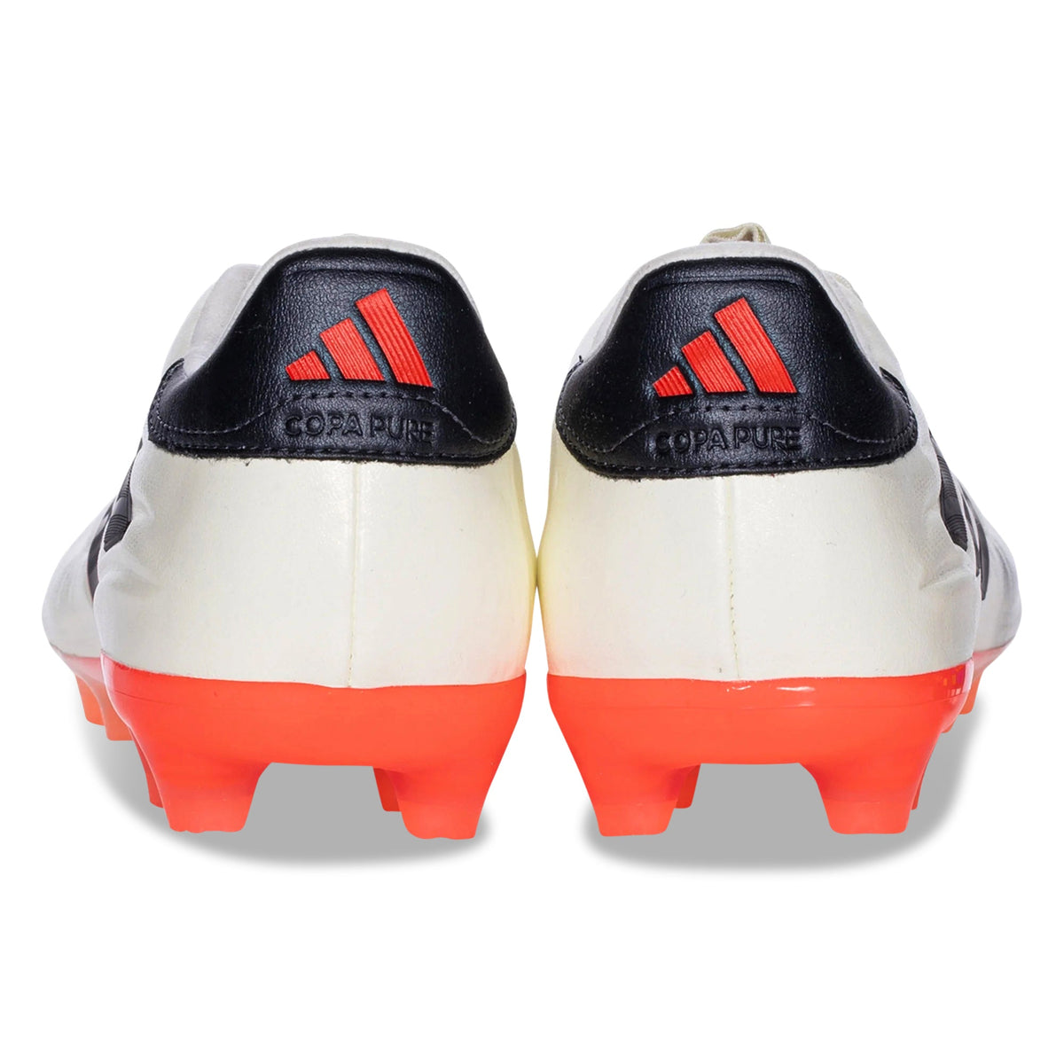 adidas Copa Pure 2 Pro Firm Ground Soccer Cleats (Ivory/ Core Black/Solar Red)