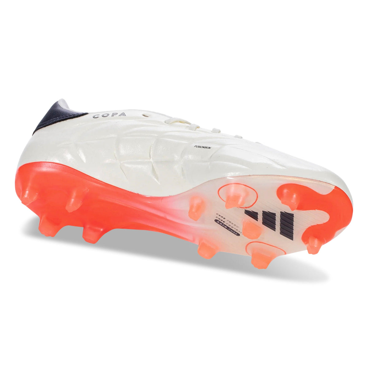 adidas Copa Pure 2 Pro Firm Ground Soccer Cleats (Ivory/ Core Black/Solar Red)