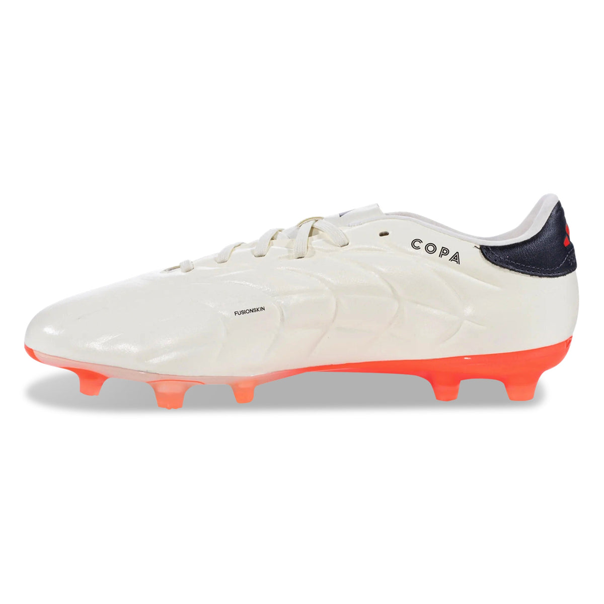 adidas Copa Pure 2 Pro Firm Ground Soccer Cleats (Ivory/ Core Black/Solar Red)