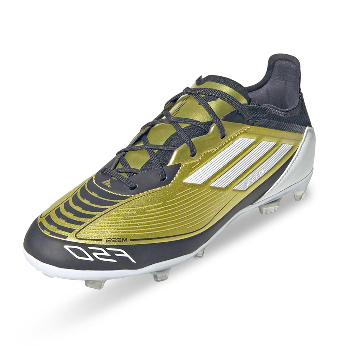 adidas Jr. F50 Messi Pro FG Soccer Cleats (Gold Metallic/White/Black)