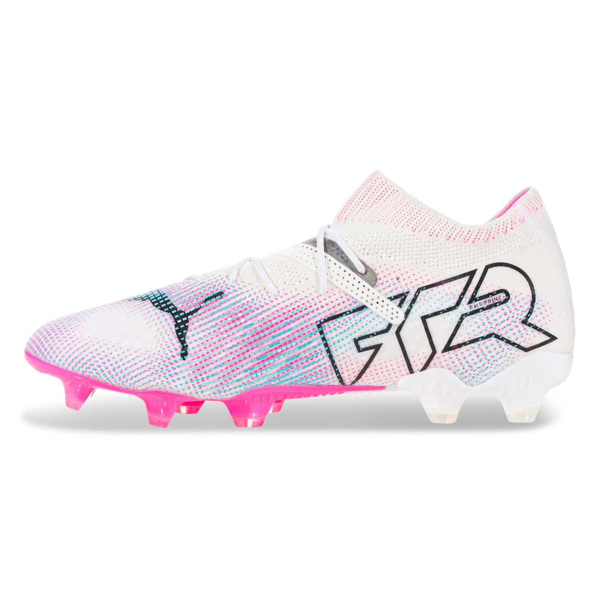 PUMA Future 7 Ultimate FG/AG Soccer Cleats (White/Black/Poison Pink)