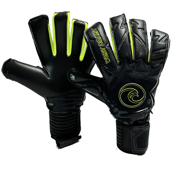 West Coast Phantom Destroyer Goalkeeper Gloves (Black/Neon Yellow)