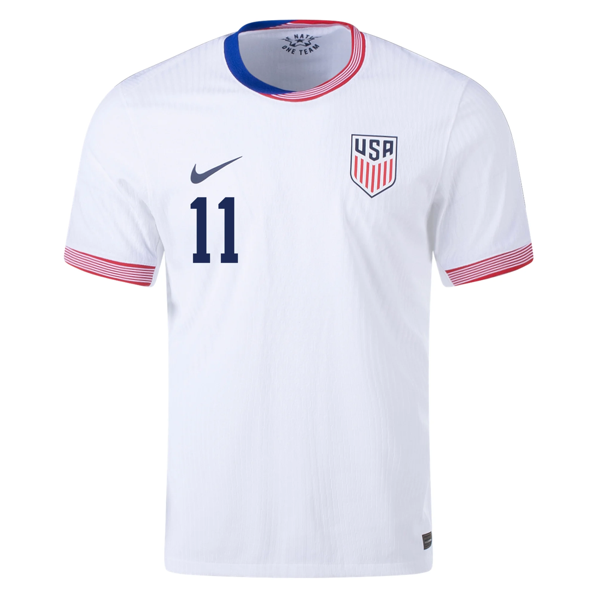 Nike Mens United States Authentic Brenden Aaronson Match Home Jersey 24/25 (White/Obsidian)