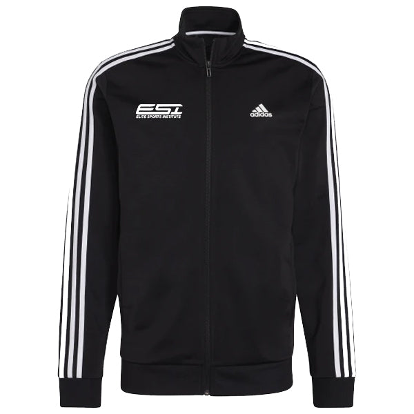 adidas ESI Essentials Warm-Up 3 Stripes Track Jacket (Black)