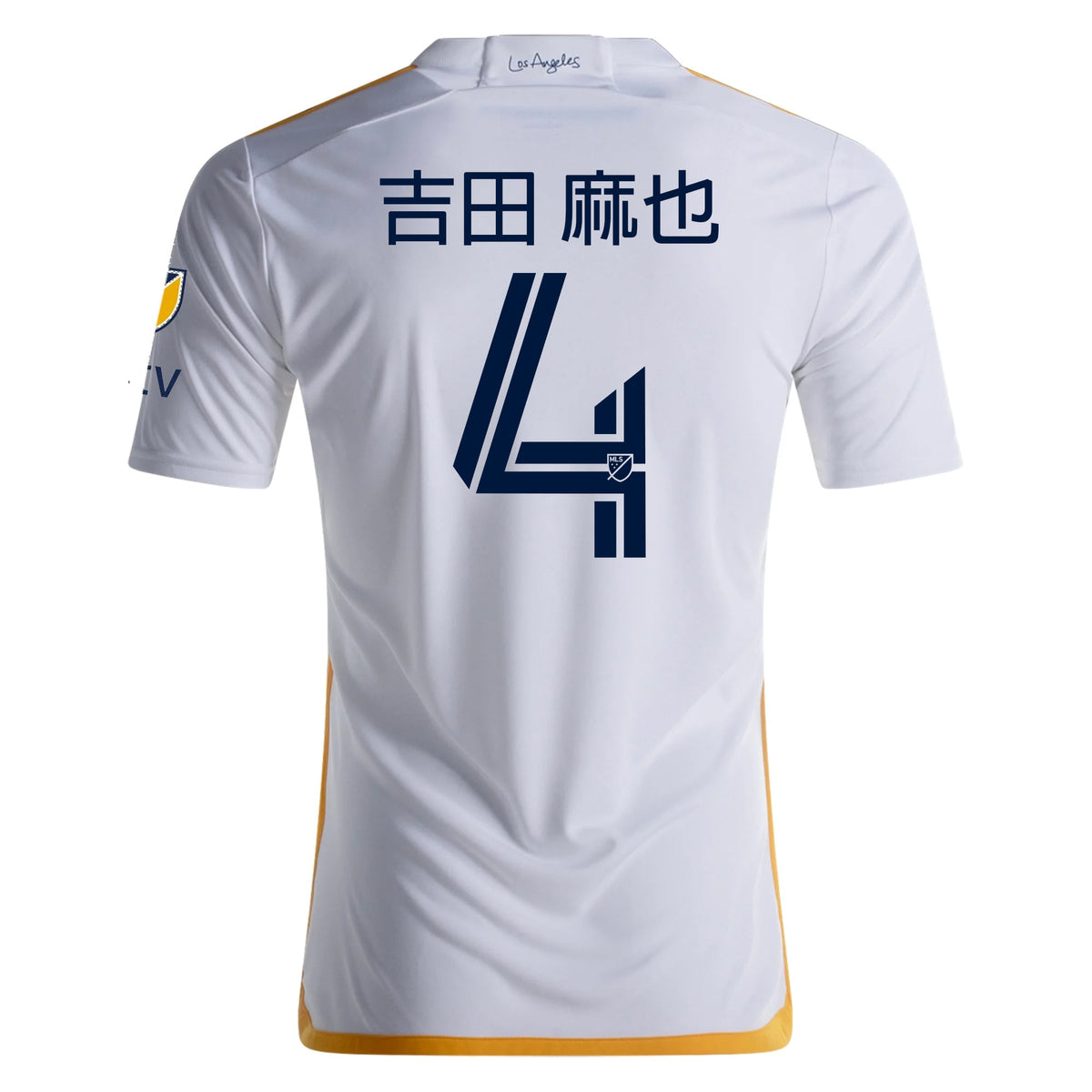 adidas LA Galaxy Authentic Maya Yoshida 吉田 麻也 Home Jersey w/ MLS + Apple TV Patches 24/25 (White/Yellow/Navy)