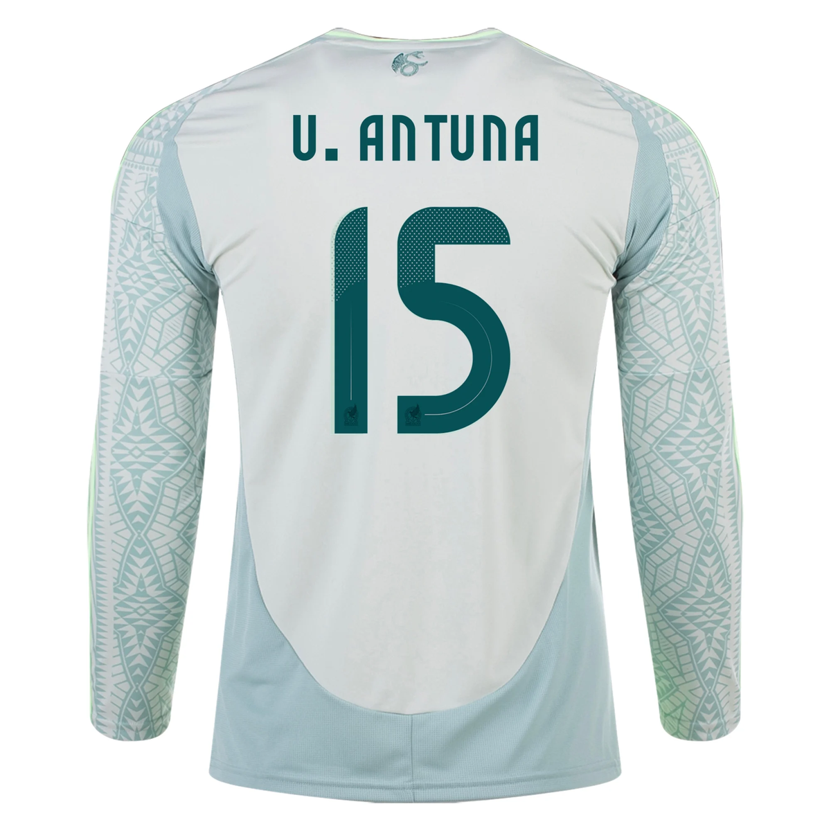 adidas Mens Mexico Uriel Antuna Away Long Sleeve Jersey 24/25 (Linen Green)