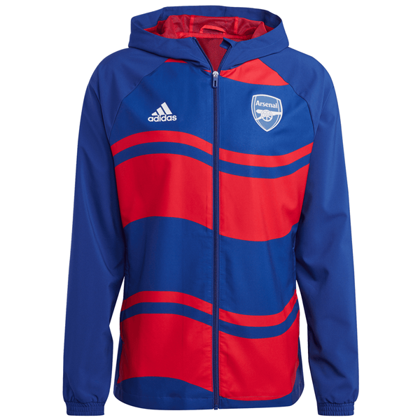 adidas Arsenal Windbreaker Jacket 22/23 (Victory Blue/Better Scarlet)