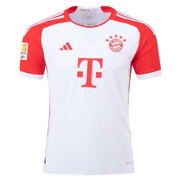 adidas Bayern Munich Authentic Jamal Musiala Home Jersey w/ Bundesliga Champions Patch 23/24 (White/Red)