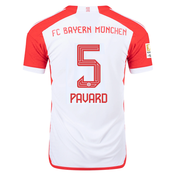 adidas Bayern Munich Authentic Benjamin Pavard Home Jersey w/ Bundesliga Champions Patch 23/24 (White/Red)