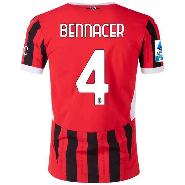 Puma AC Milan Authentic Ismaël Bennacer Home Jersey w/ Serie A Patch 24/25 (Puma Red/Puma Black)