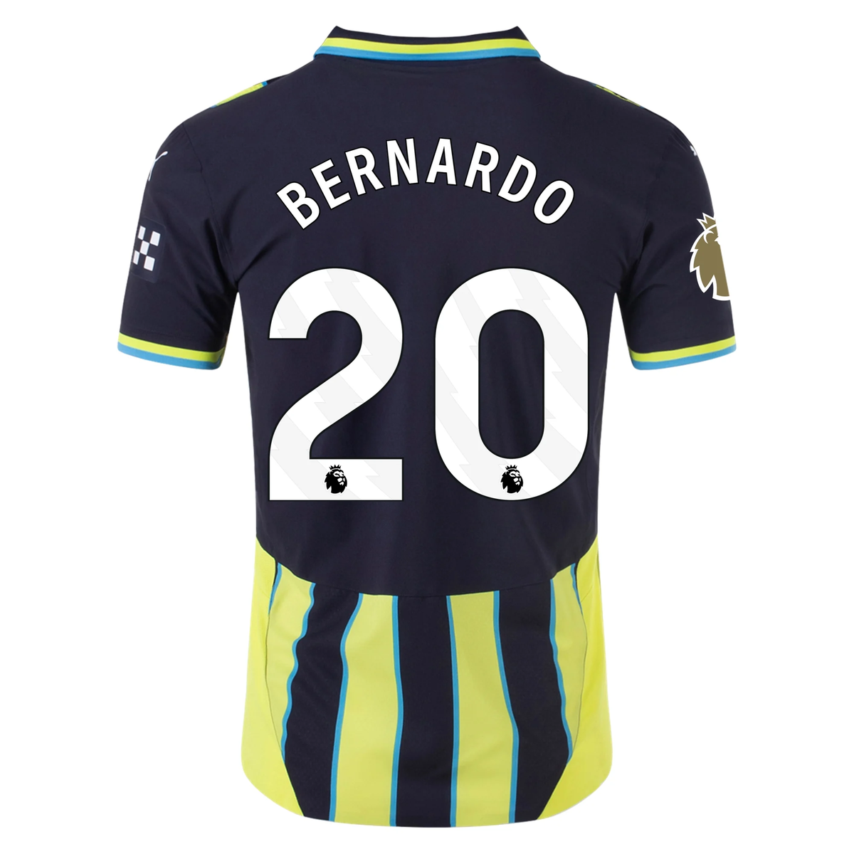 Puma Manchester City Authentic Bernardo Silva Away Jersey w/ EPL + Club World Cup Patch 24/25 (New Navy/Yellow Glow)