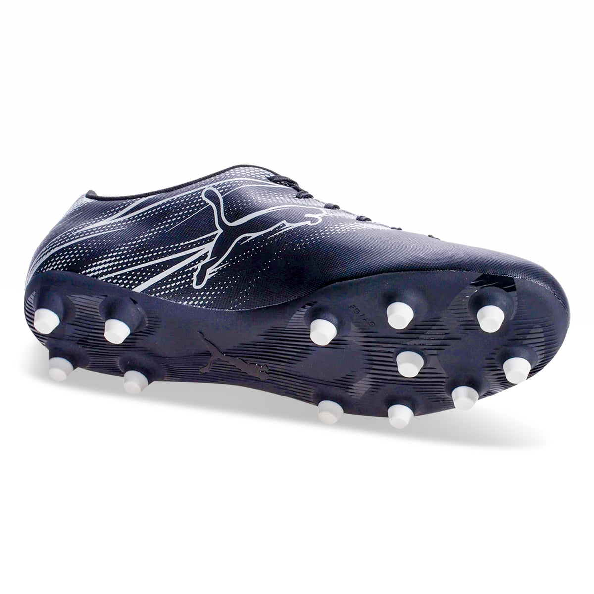 Puma Youth Jr. Attacanto FG/AG Soccer Cleats (Puma Black/Silver Mist)