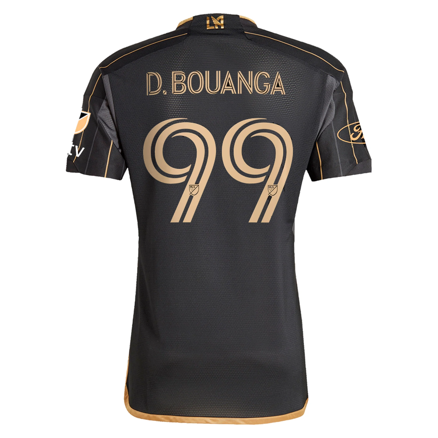 adidas LAFC Denis Bouanga Home Jersey w/ MLS + Apple TV + Ford Patches 24/25 (Black/Gold)