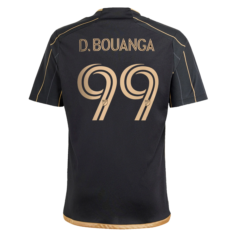 adidas Youth LAFC Dennis Bouanga Home Jersey 24/25 w/ BMO Sponsor (Black/Gold)