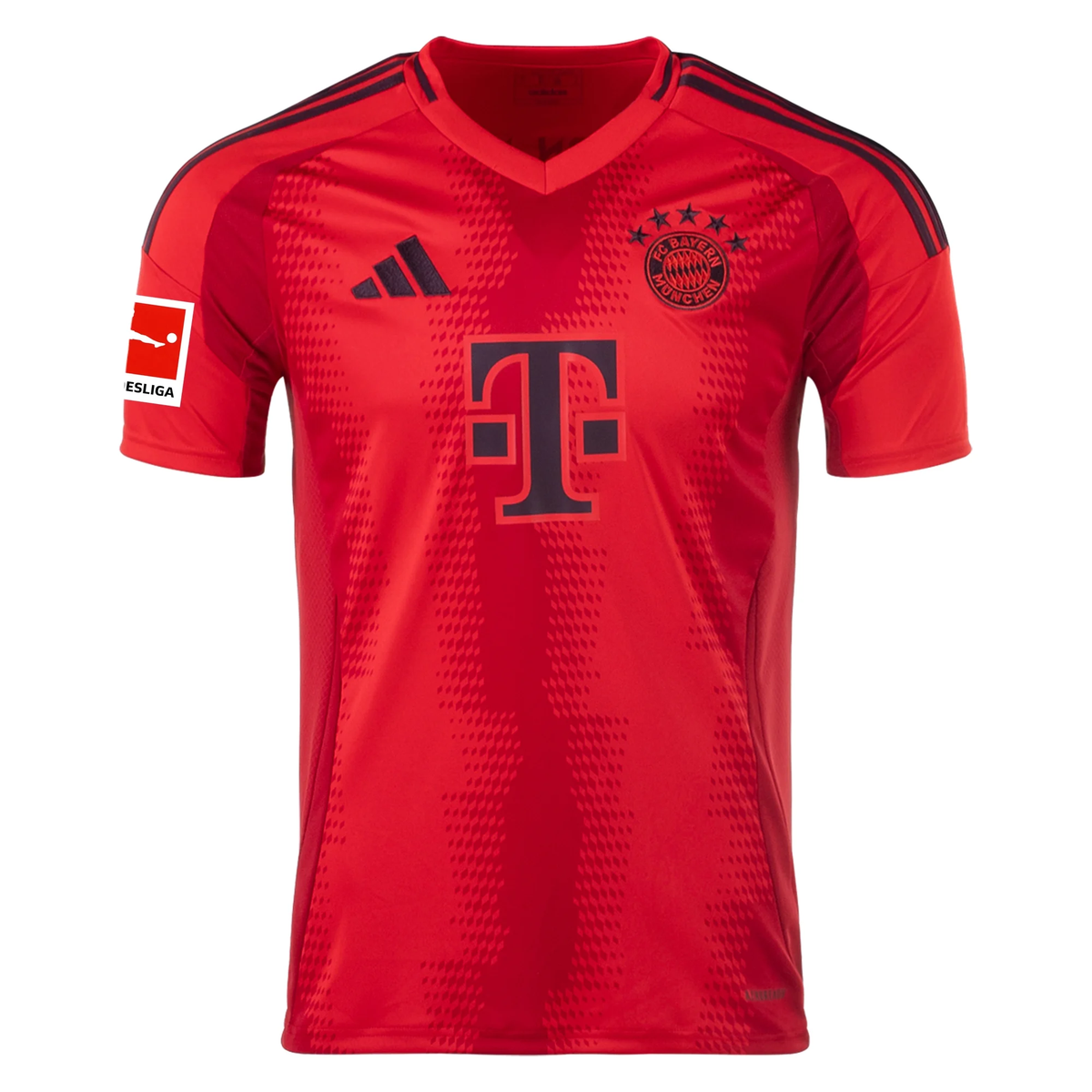 adidas Bayern Munich Home Jersey w/ Bundesliga Patch 24/25 (Red/Black)