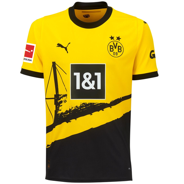 Puma Borussia Dortmund Marco Reus Home Jersey w/ Bundesliga Patch 23/24 (Cyber Yellow/Puma Black)