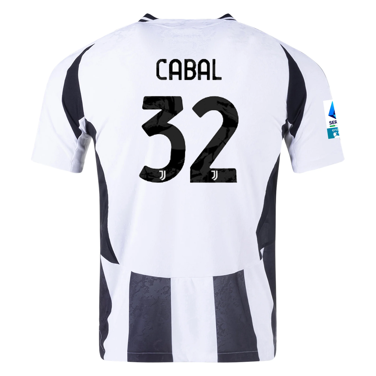 adidas Juventus Authentic Juan Cabal Home Jersey w/ Serie A Patch 24/25 (White/Black)