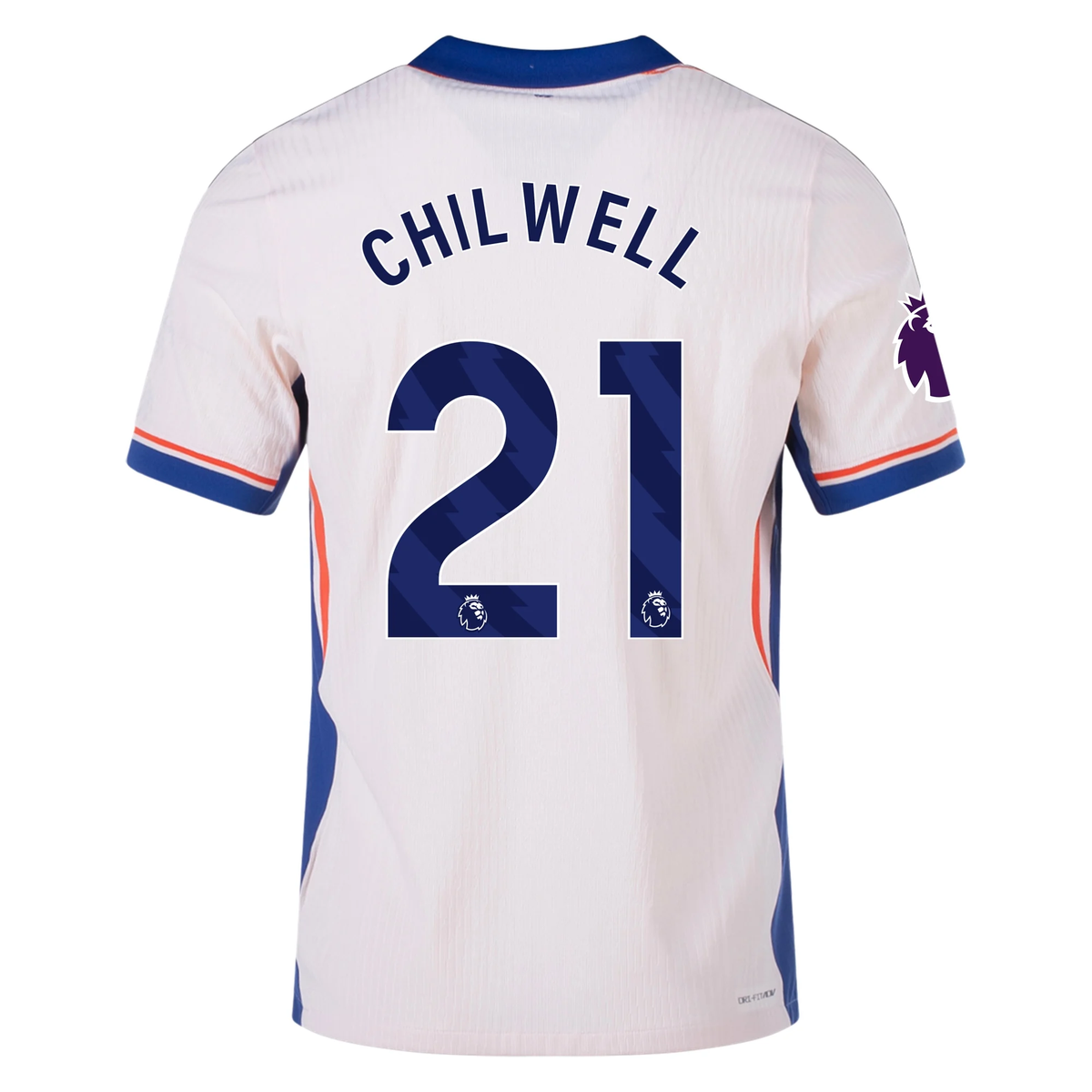 Nike Chelsea Authentic Ben Chilwell Away Jersey w/ EPL Patch 24/25 (Guava Ice/Rush Blue)