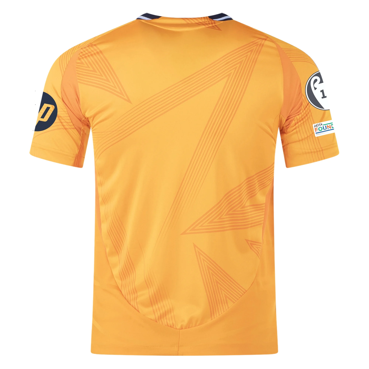 adidas Real Madrid Authentic Away Jersey w/ Champions League Patches 24/25 (Crew Orange)