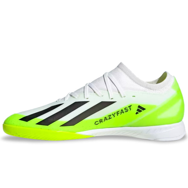 adidas Crazyfast.3 Indoor Shoes (White/Lucid Lemon)