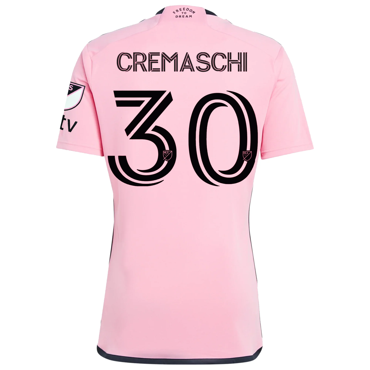 adidas Inter Miami Benjamin Cremaschi Royal Caribbean Home Jersey w/ MLS + Apple TV Patches 24/25 (Easy Pink)